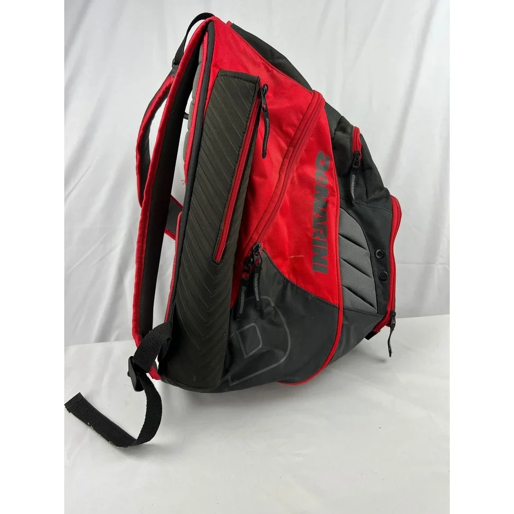 DeMarini Voodoo Rebirth Baseball Softball Backpack Red Black Cats #5 Good
